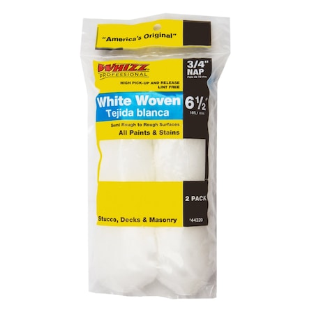 Work Tools Whizz Woven 6.5 in. W X 3/4 in. Mini Paint Roller Cover 2 pk 44320